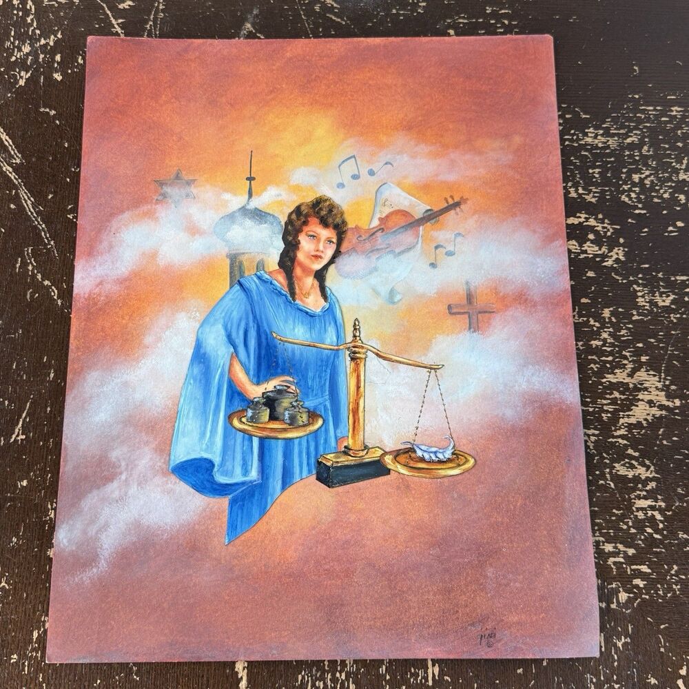 Original Artwork Illustration Created For Author Signed By Jini 2002 11x14